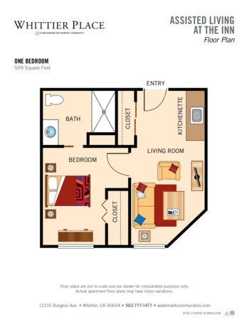 Floorplan of Whittier Place, Assisted Living, Whittier, CA 4