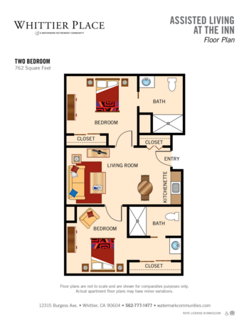 Floorplan of Whittier Place, Assisted Living, Whittier, CA 8