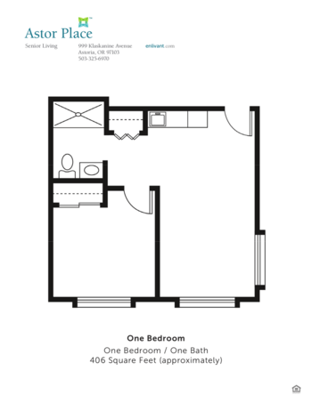 Floorplan of Astor Place, Assisted Living, Astoria, OR 2