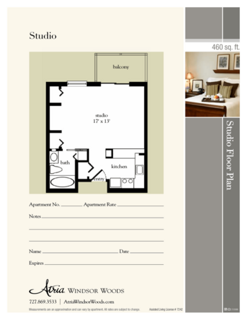Floorplan of Atria Windsor Woods, Assisted Living, Hudson, FL 1