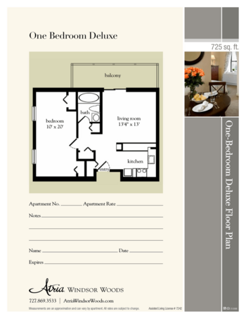 Floorplan of Atria Windsor Woods, Assisted Living, Hudson, FL 3