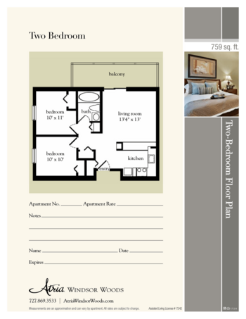 Floorplan of Atria Windsor Woods, Assisted Living, Hudson, FL 4