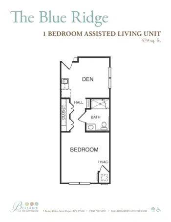 Floorplan of Bellaire at Devonshire, Assisted Living, Scott Depot, WV 2