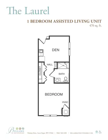 Floorplan of Bellaire at Devonshire, Assisted Living, Scott Depot, WV 7