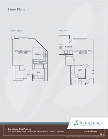 Floorplan of Brookdale Des Plaines, Assisted Living, Des Plaines, IL 1