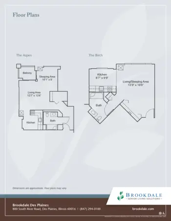 Floorplan of Brookdale Des Plaines, Assisted Living, Des Plaines, IL 2