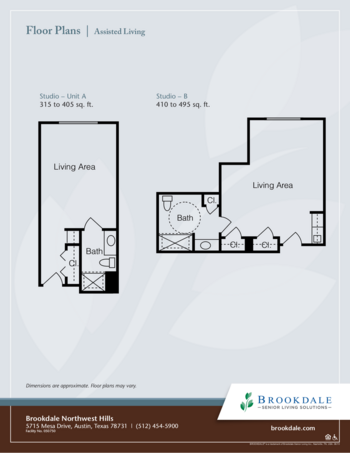 Floorplan of Brookdale Northwest Hills, Assisted Living, Austin, TX 1