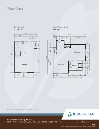 Floorplan of Brookdale Puyallup South, Assisted Living, Memory Care, Puyallup, WA 1