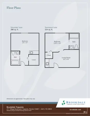 Floorplan of Brookdale Tequesta, Assisted Living, Tequesta, FL 1