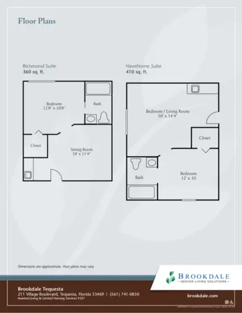 Floorplan of Brookdale Tequesta, Assisted Living, Tequesta, FL 2