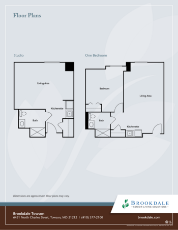 Floorplan of Brookdale Towson, Assisted Living, Baltimore, MD 1