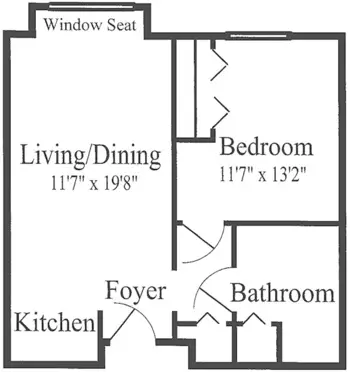 Floorplan of Falls River Village, Assisted Living, Raleigh, NC 1