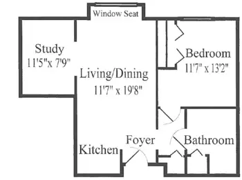 Floorplan of Falls River Village, Assisted Living, Raleigh, NC 3
