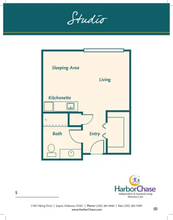 Floorplan of HarborChase of Jasper, Assisted Living, Memory Care, Jasper, AL 1