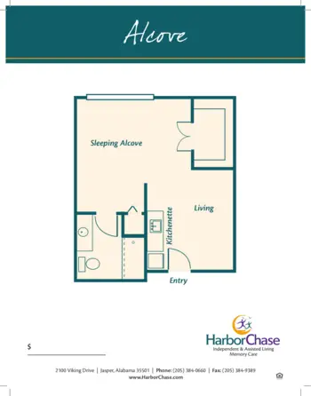 Floorplan of HarborChase of Jasper, Assisted Living, Memory Care, Jasper, AL 2