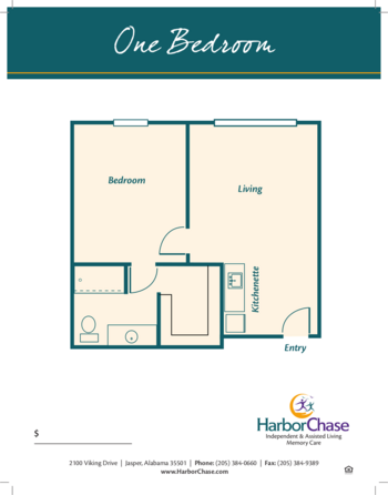 Floorplan of HarborChase of Jasper, Assisted Living, Memory Care, Jasper, AL 3