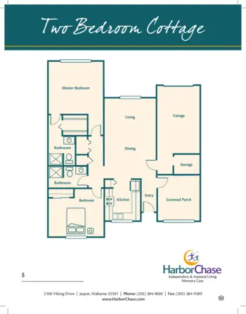 Floorplan of HarborChase of Jasper, Assisted Living, Memory Care, Jasper, AL 5