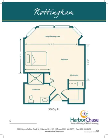 Floorplan of HarborChase of Naples, Assisted Living, Naples, FL 4