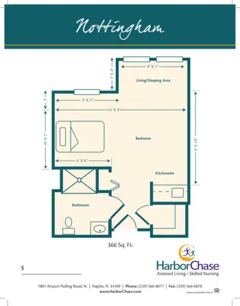 Floorplan of HarborChase of Naples, Assisted Living, Naples, FL 5