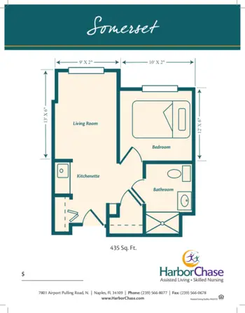 Floorplan of HarborChase of Naples, Assisted Living, Naples, FL 8