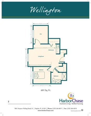 Floorplan of HarborChase of Naples, Assisted Living, Naples, FL 9