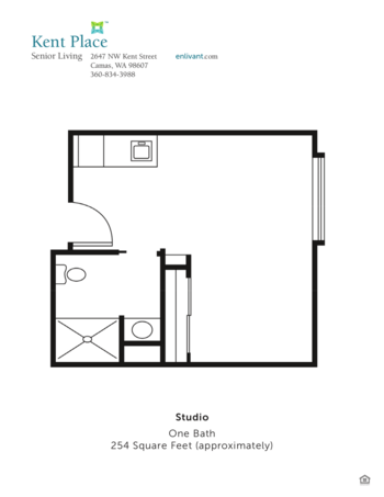 Floorplan of Kent Place, Assisted Living, Camas, WA 1