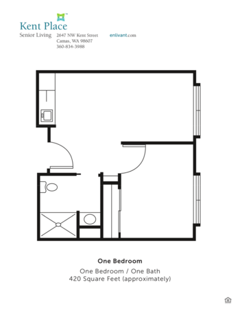 Floorplan of Kent Place, Assisted Living, Camas, WA 2