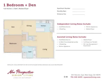 Floorplan of New Perspective West Fargo, Assisted Living, West Fargo, ND 2