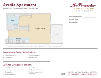 Floorplan of New Perspective West Fargo, Assisted Living, West Fargo, ND 4