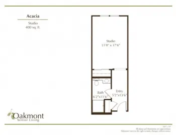 Floorplan of Oakmont of Carmichael, Assisted Living, Carmichael, CA 6