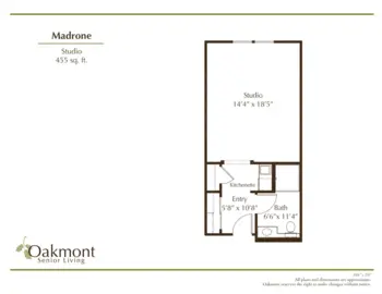 Floorplan of Oakmont of Carmichael, Assisted Living, Carmichael, CA 9
