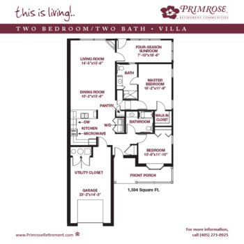 Floorplan of Primrose Retirement Community of Shawnee, Assisted Living, Shawnee, OK 1