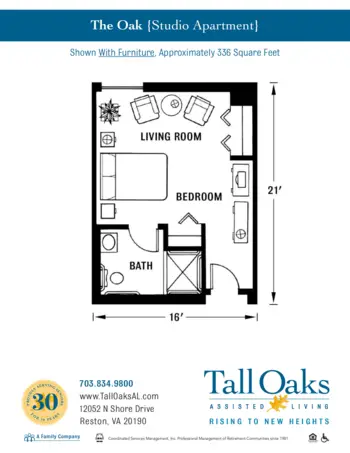 Floorplan of Tall Oaks Assisted Living, Assisted Living, Memory Care, Reston, VA 15