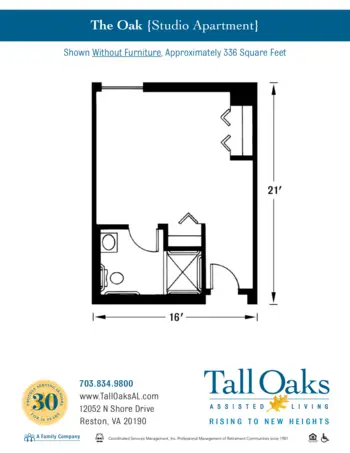 Floorplan of Tall Oaks Assisted Living, Assisted Living, Memory Care, Reston, VA 5