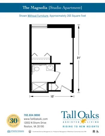 Floorplan of Tall Oaks Assisted Living, Assisted Living, Memory Care, Reston, VA 2