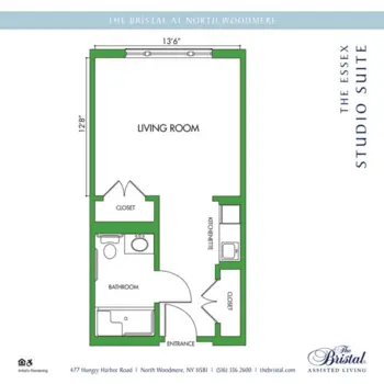 Floorplan of The Bristal at North Woodmere, Assisted Living, Valley Stream, NY 1