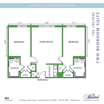 Floorplan of The Bristal at North Woodmere, Assisted Living, Valley Stream, NY 3