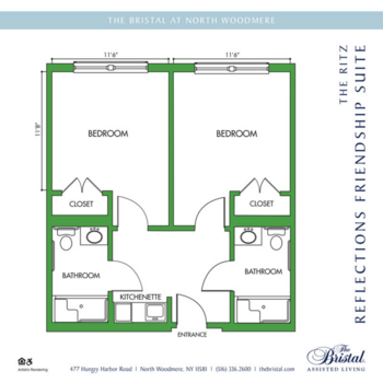 Floorplan of The Bristal at North Woodmere, Assisted Living, Valley Stream, NY 4