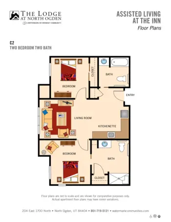 Floorplan of The Lodge at North Ogden, Assisted Living, Ogden, UT 7