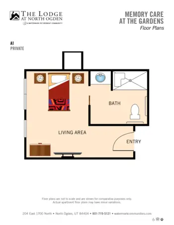 Floorplan of The Lodge at North Ogden, Assisted Living, Ogden, UT 13