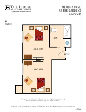 Floorplan of The Lodge at North Ogden, Assisted Living, Ogden, UT 17