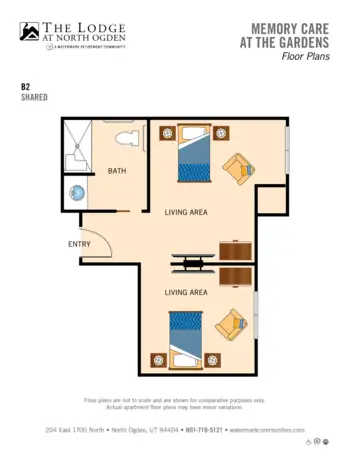 Floorplan of The Lodge at North Ogden, Assisted Living, Ogden, UT 18