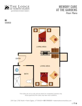 Floorplan of The Lodge at North Ogden, Assisted Living, Ogden, UT 19