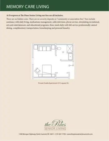 Floorplan of The Pines Senior Living, Assisted Living, South Abington Township, PA 1