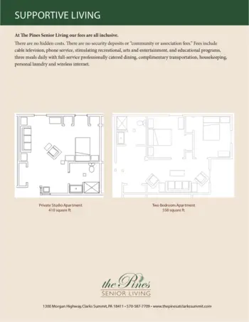 Floorplan of The Pines Senior Living, Assisted Living, South Abington Township, PA 2