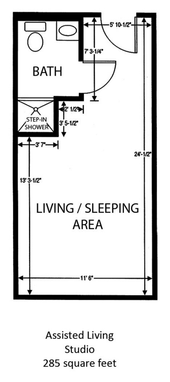 Floorplan of The Woodlands of Columbus, Assisted Living, Columbus, OH 2