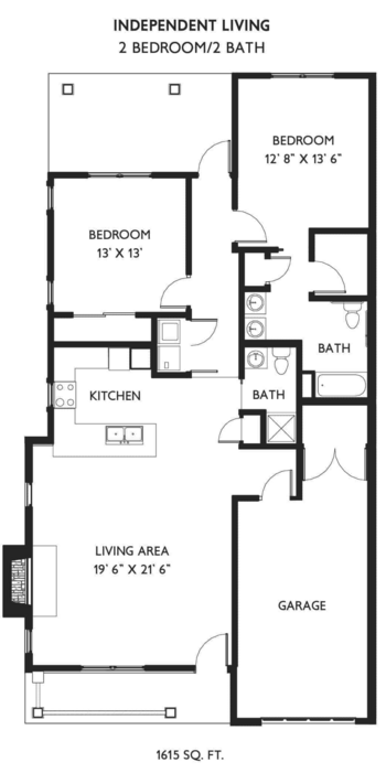 Floorplan of Traditions at Reagan Park, Assisted Living, Avon, IN 2