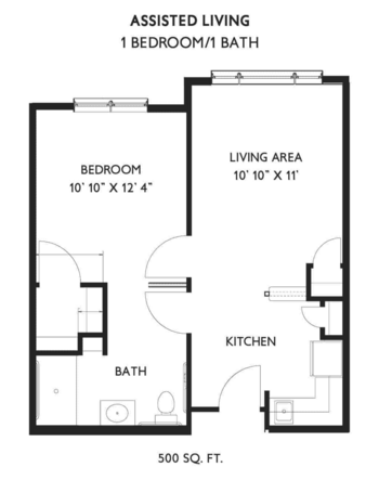 Floorplan of Traditions at Reagan Park, Assisted Living, Avon, IN 4