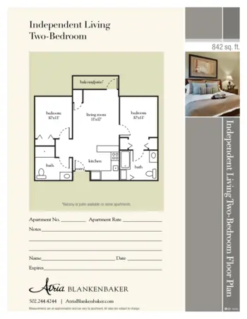 Floorplan of Atria Blankenbaker, Assisted Living, Middletown, KY 4
