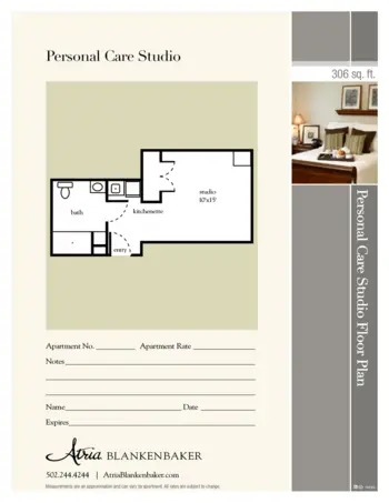 Floorplan of Atria Blankenbaker, Assisted Living, Middletown, KY 5